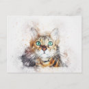 Recherche de portrait abstrait cartes postales Aquarelle