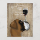 Recherche de boxeurs cartes postales Chien avec vin