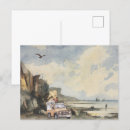 Recherche de aquarelle de plage cartes postales Vintage