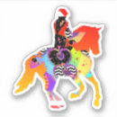 Recherche de chevaux colorés autocollants Rétro