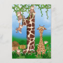 Recherche de singe 11x16 invitations Girafe