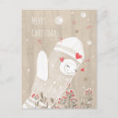 Recherche de chat neige cartes postales Mignon
