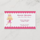 Recherche de ballerine mignonne cartes visite Danse