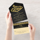 Recherche de de las vegas mariage invitations Noir et or