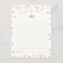 Recherche de princesse rose cartes postales Baby shower princesse