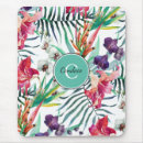 Recherche de motif floral tapis souris Monogramme
