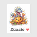 Recherche de dinosaure effrayant autocollants Halloween