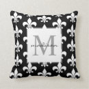 Recherche de fleur de lis monogram Noir et blanc