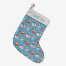 Recherche de poisson rouge chaussette de noël Bleu