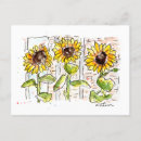 Recherche de dessin tournesol cartes postales Aquarelle