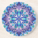 Recherche de motif fleuri dessous de verres Coloré