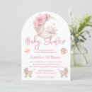 Recherche de florale baby shower fille invitations Minimaliste