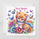 Recherche de de chaton anniversaire invitations Fleurs