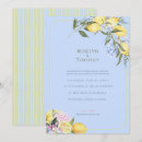 Recherche de citron mariage invitations Bleu marine et jaune
