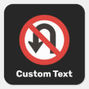 Recherche de virage autocollants Panneau de signalisation