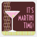 Recherche de cocktail martini autocollants Rétro