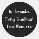 Recherche de noël noir et blanc autocollants Typographie