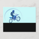 Recherche de cycliste cartes postales Bleu