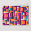 Recherche de formes colorées cartes postales Carré