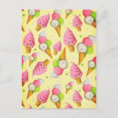 Recherche de glace kawaii cartes postales Dessert