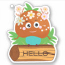Zoek naar paddestoelen stickers Schattig