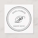 Zoek naar monogram logo visitekaartjes Make up kunstenaar