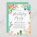 Recherche de succulents anniversaire invitations Cactus