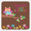 Recherche de owl baby shower autocollants Brun