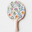 Recherche de belles fleurs raquettes ping pong Aquarelle
