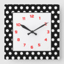 Recherche de pois rouge et blanc horloges Rétro