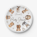 Recherche de hérisson mignon assiettes en papier Animaux de la forêt