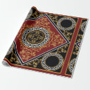 Recherche de motif baroque papier cadeau Noir