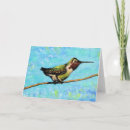 Recherche de peinture de colibri vœux cartes Bleu