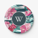 Recherche de exotique assiettes en papier Fleurs