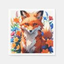 Recherche de renard rouge serviettes Floral