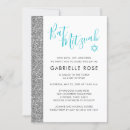 Recherche de turquoise bar bat mitzvah invitations Étoile de david