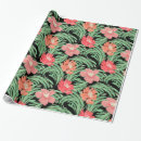 Recherche de motif tropical papier cadeau Rose