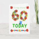 Recherche de soixantième de anniversaire cartes Coloré