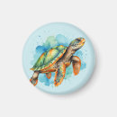 Recherche de de tortue refrigérateur magnets Aquarelle