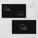 Recherche de initiales personnelles cartes visite Simple