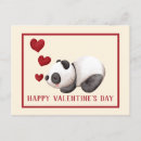 Recherche de panda valentine cartes postales Coeurs