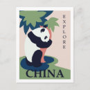 Recherche de panda chinois cartes postales Rétro