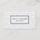 Recherche de langue cartes visite Blanc