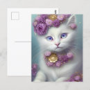Recherche de chat floral cartes postales Capricieux