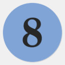 Recherche de numéro 8 autocollants Nombre