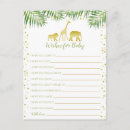 Recherche de bébé jungle cartes postales Baby shower safari