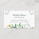 Recherche de feuillage vert cartes visite Aquarelle