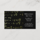 Recherche de mathématiques cartes visite Équations