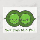 Recherche de petits pois cartes postales Vert