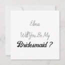 Recherche de l amie invitations Bridesmaid